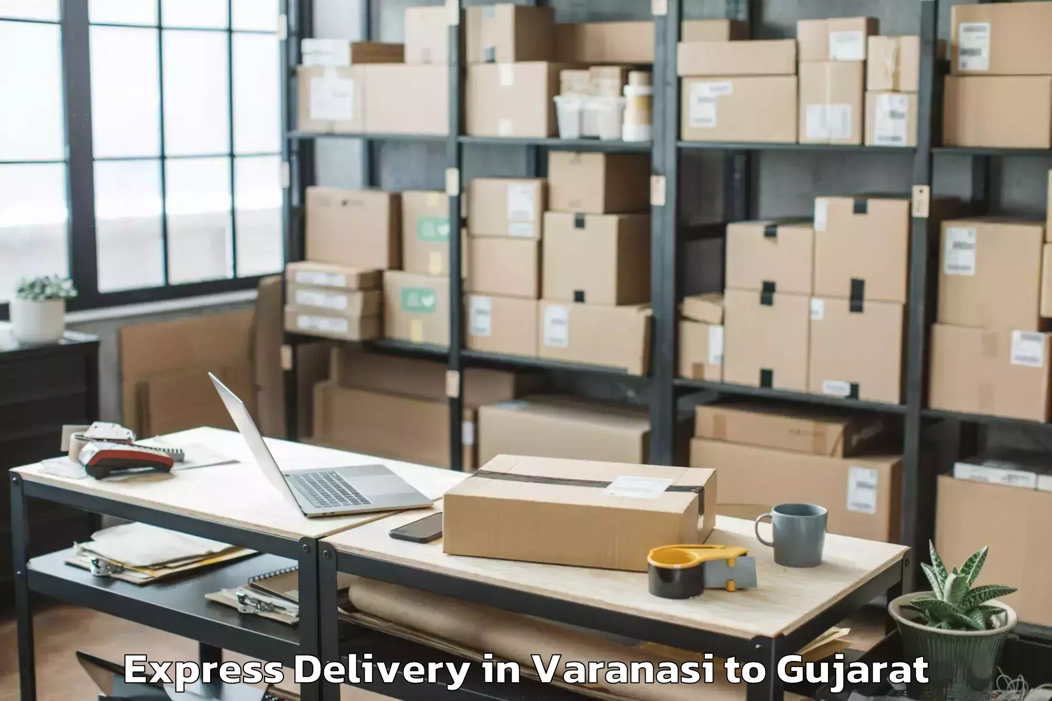 Reliable Varanasi to Waghai Express Delivery